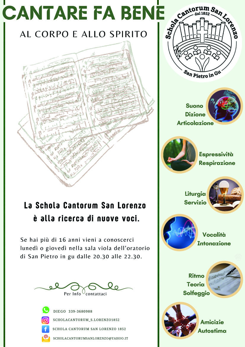 CANTARE FA BENE ricerca coristi
